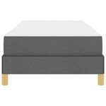 vidaXL Lit à ressorts avec matelas Gris foncé 90 x 200 cm tissu