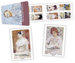 Carnet - L'art du portrait - 12 timbres autocollants