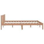 vidaXL Cadre de lit Marron miel Bois pin massif 150x200 cm Très grand