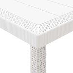 vidaXL Table de jardin pour repas Blanc 150 x 100 x 73 cm polyrotin