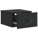 vidaXL Cabinet de chevet mural 2 Pièces Noir 33 x 34 5 x 20 cm
