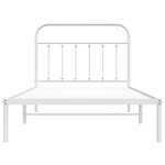 vidaXL Cadre de lit métal sans matelas et tête de lit blanc 100x200 cm