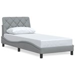 vidaXL Cadre de lit sans matelas gris clair 90x200 cm tissu