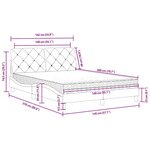 vidaXL Lit avec matelas vert foncé 140x200 cm velours