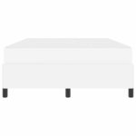 vidaXL Cadre de lit avec matelas Blanc 140 x 190 cm tissu
