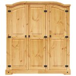 vidaXL Garde-robe avec 3 portes Gamme Corona pin mexicain