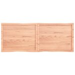 vidaXL Dessus de table bois massif traité bordure assortie