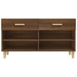 vidaXL Meuble à chaussures Chêne marron 102x35x55 cm Bois d'ingénierie