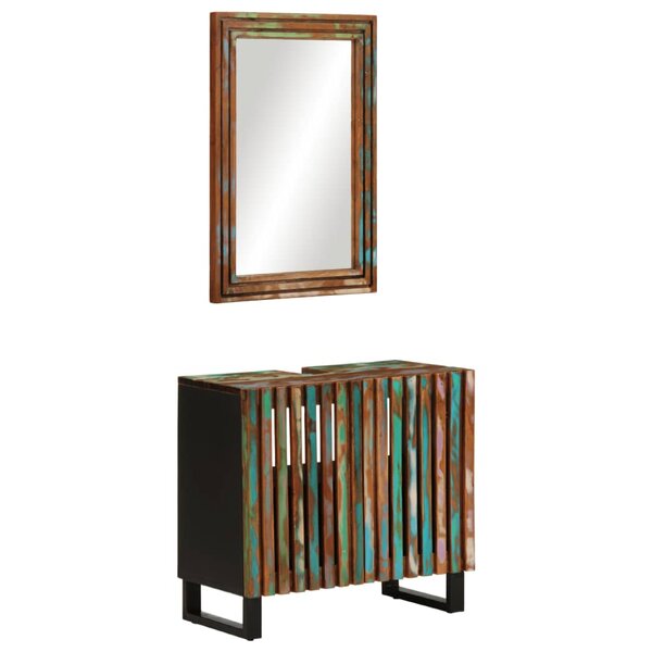vidaXL Ensemble de meubles de salle de bain 2 Pièces bois massif d'acacia