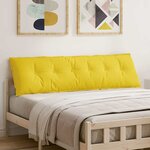 vidaXL Coussin de Dos Jaune clair 180 x 19 x 50 cm tissu
