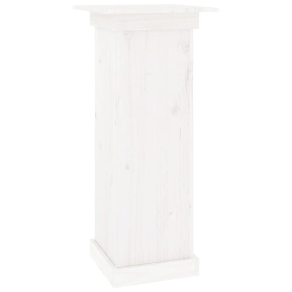 vidaXL Support à fleurs Blanc 40x40x90 cm Bois de pin solide