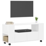 vidaXL Meuble TV blanc 102x34 5x43 cm bois d'ingénierie