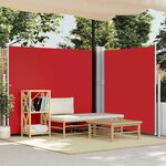 vidaXL Auvent latéral rétractable de patio 170x1200 cm Rouge
