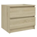 vidaXL Table de chevet Chêne sonoma 50x39x43 5 cm Aggloméré