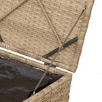 vidaXL Boîte de Rangement Beige et crème Effet rotin  coussin en polyester