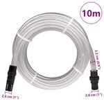 vidaXL Tuyau d'aspiration avec raccords en PVC transparent 1" 10 m PVC