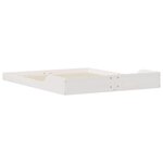 vidaXL Cadre de lit Blanc 140 x 210 cm Bois massif en pin