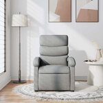 vidaXL Fauteuil inclinable Gris clair Tissu