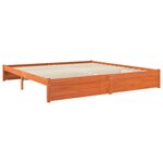 vidaXL Cadre de lit Cire marron 180 x 200 cm Bois de Pin Massif