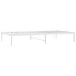 vidaXL Cadre de lit métal blanc 75x190 cm