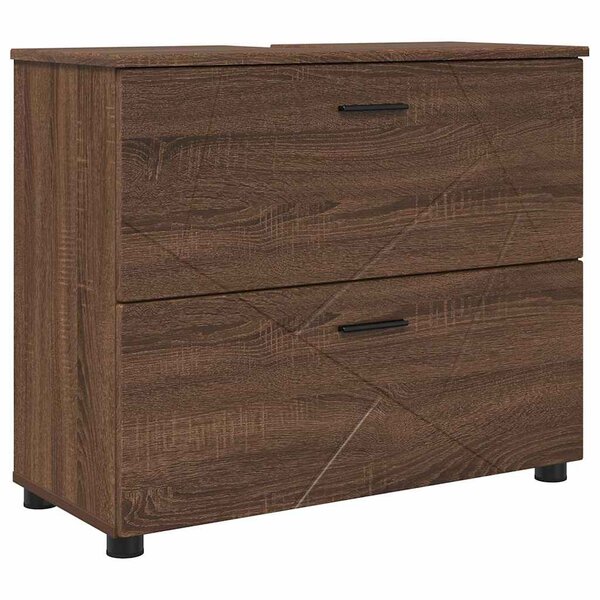 vidaXL Cabinet de salle de bain Chêne marron 76 5 x 35 x 64 cm