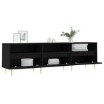 vidaXL Meuble TV noir 150x30x44 5 cm bois d'ingénierie