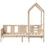 vidaXL Lit de jour avec toit sans matelas 90x190 cm bois massif