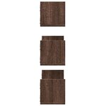 vidaXL Étagères murales 3Pièces chêne marron 58x18x18cm bois d'ingénierie