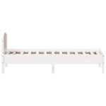 vidaXL Cadre de lit sans matelas blanc 75x190 cm bois de pin massif