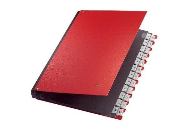 trieur, A4, A-Z, 24 compartiments, plastique, rouge LEITZ