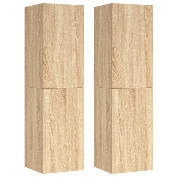 vidaXL Meubles TV 2 Pièces Chêne sonoma 30 5x30x110 cm Bois d’ingénierie