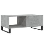 vidaXL Table basse Gris béton 90x50x36 5 cm Bois d'ingénierie