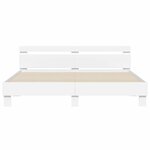 vidaXL Cadre de lit avec LED Blanc 193 x 203 cm Bois d'ingénierie
