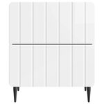 vidaXL Cabinet de chevet Blanc brillant 43 x 34 5 x 49 5 cm