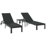 vidaXL Transat avec coussin 2 Pièces Noir 40 x 39 x 40.5cm polyrotin