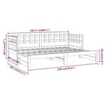 vidaXL Lit coulissant sans matelas blanc 2x(90x200) cm