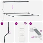 vidaXL Auvent rétractable automatique avec LED anthracite et blanc