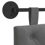 vidaXL Tête de lit suspendue Avec lumière LED Gris foncé Velours