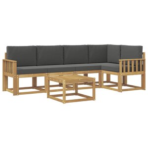 vidaXL Ensemble de canapés d'extérieur 6 Pièces Blanc et anthracite