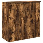 vidaXL Bureau de réception chêne fumé 100x50x103 5cm bois d'ingénierie