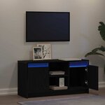 vidaXL Meuble TV Noir 100 x 34 x 50 cm Bois d'ingénierie