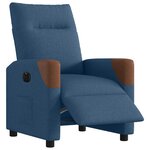 vidaXL Fauteuil inclinable électrique Bleu Tissu