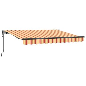 vidaXL Auvent Rétractable Jaune 350 x 200 cm tissu