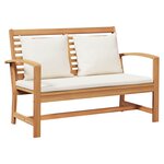 Ensemble de canapé de jardin 4 Pièces Naturel Bois de teck solide