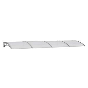 vidaXL Auvent de porte gris 350 x 100 cm en polycarbonate