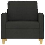 vidaXL Fauteuil Noir 60 cm Tissu