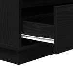 Table de chevet vidaXL avec LED Chêne noir 71x34 5x75 cm Bois d'ingénierie