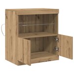 vidaXL Buffet Marron 60 x 37 x 67 cm Bois d'ingénierie