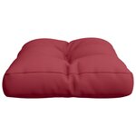 vidaXL Coussin de palette rouge bordeaux 60x40x12 cm tissu