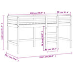 vidaXL Lit mezzanine enfants échelle 90x200 cm bois pin massif